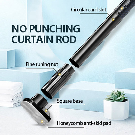 ComfiHome™ HangIt Drill-Free Adjustable Curtain Rod